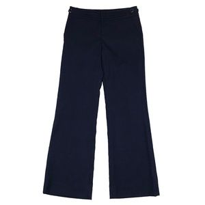 Gap Wool Blend Trousers Stretch Navy Wide Leg Tall